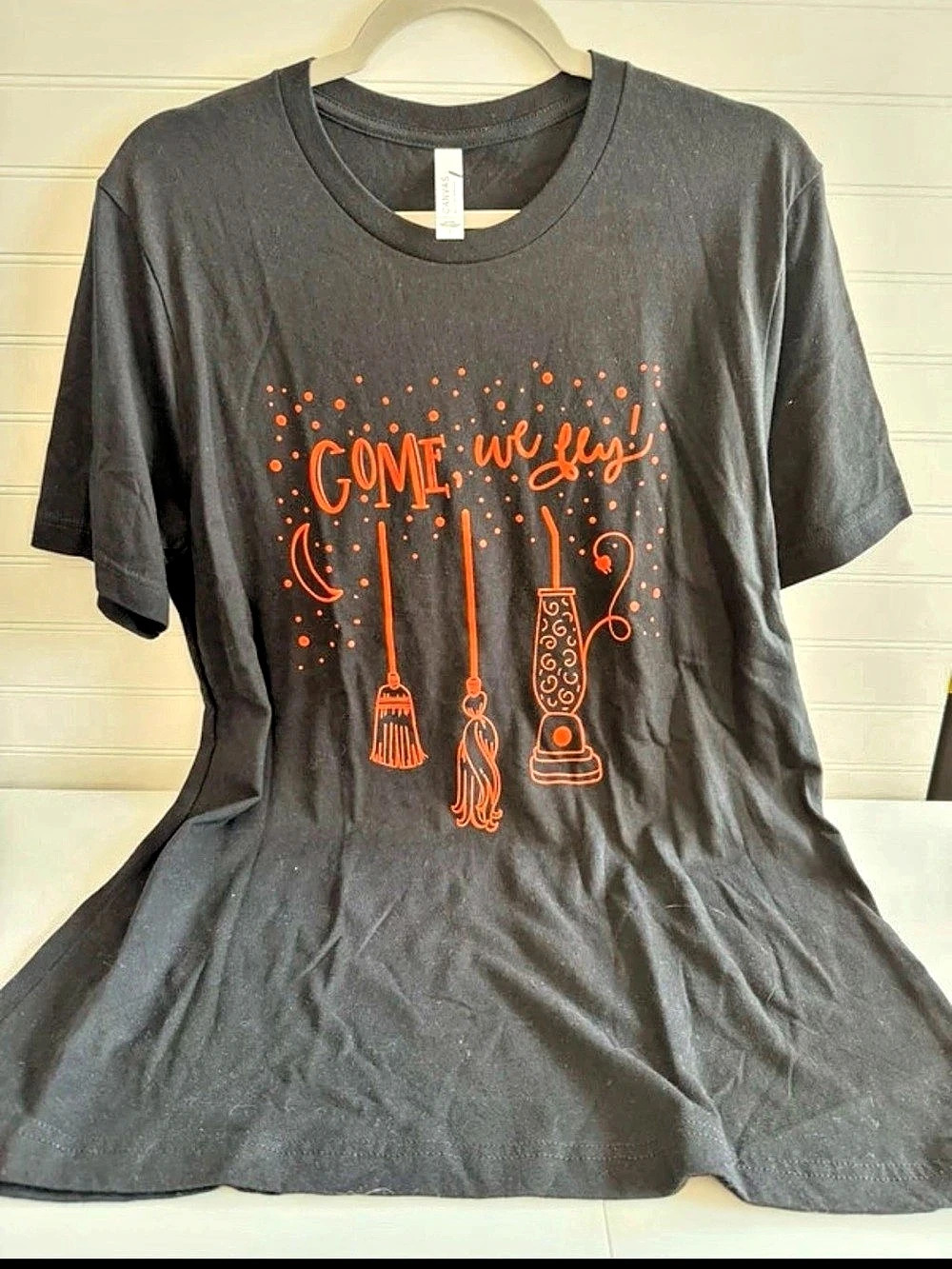 CANVAS Come Fly Tee Graphic Tee in Black Size Large NWT